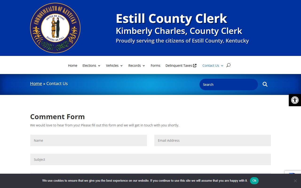 Estill County Circuit Court Clerk record users comparing County Clerk contact channels