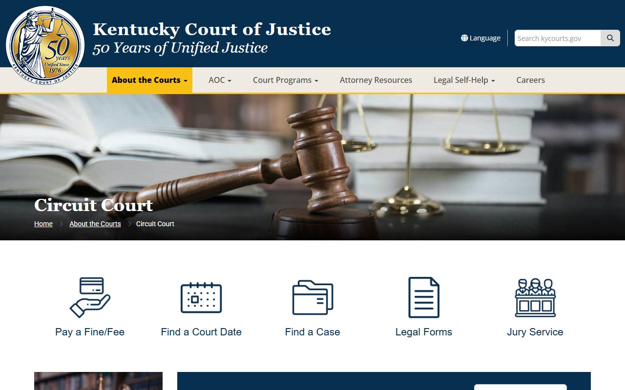 Estill County court records Circuit Court jurisdiction page