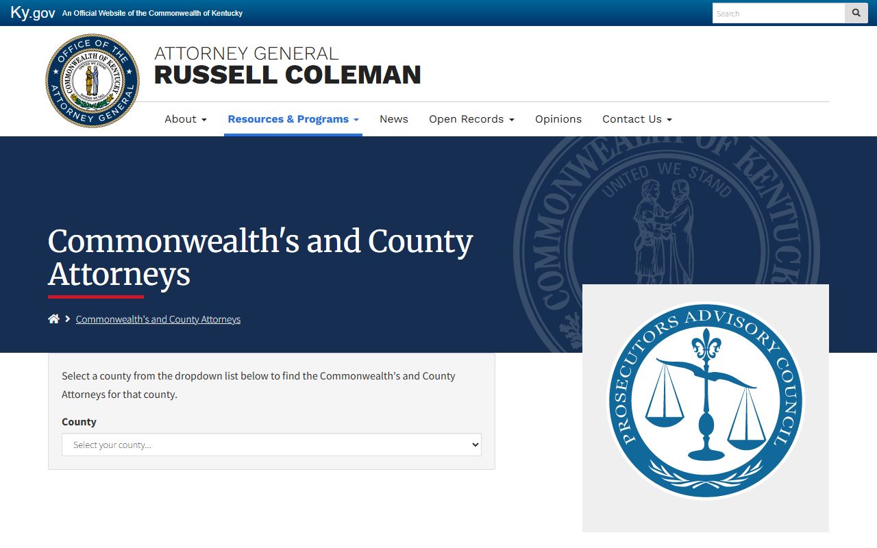 Estill County criminal court records Kentucky attorney directory