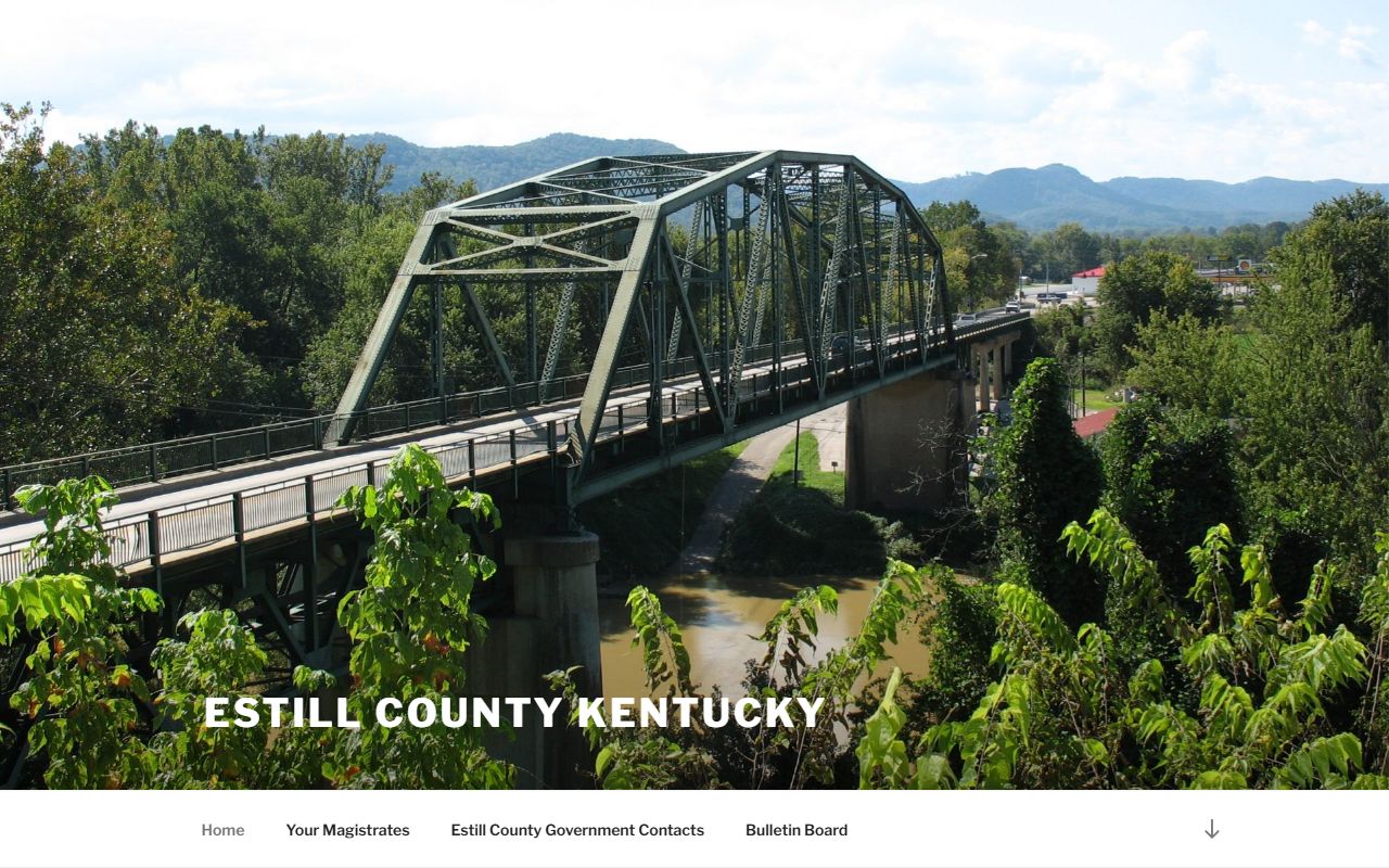 Estill County courthouse and local government context for court records